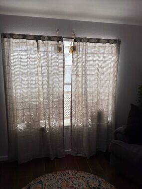 Better Homes & Gardens Beige Tassel Edge Light Filtering Curtain Set 2 84x50